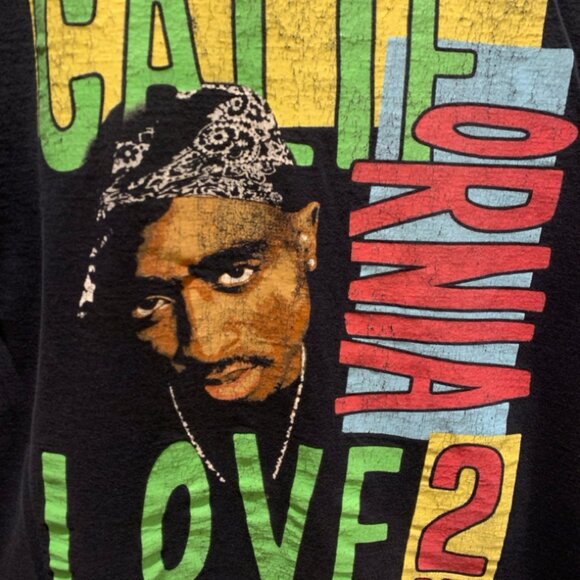 2Pac California Love Graphic Black T-Shirt Men's Size Medium - Picture 2 of 4